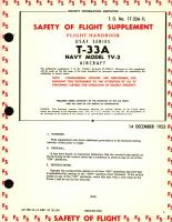 Safety Supplement for Flight Handbook for T-33A, Navy Model TV-2 Aircraft