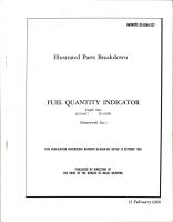 Illustrated Parts Breakdown for Fuel Quantity Indicator - Part JG130A7 and JG130B1