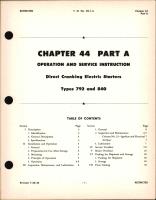 Operation and Service Instruction for Direct Cranking Electric Starters, Chapter 44 Part A