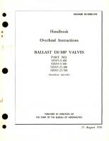 Overhaul Instructions for Ballast Dump Valves Part No. 9Z695 