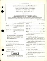 Overhaul Instructions with Parts Breakdown for Aircraft Blower Assembly - Parts 1107 and 1116