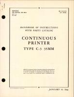 Handbook of Instructions with Parts Catalog for Type C-3 35MM Continuous Printer