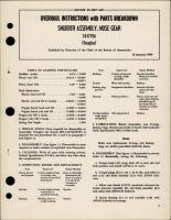 Overhaul Instructions with Parts Breakdown for Nose Gear Snubber Assembly - 3447706