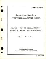 Illustrated Parts Breakdown for Class A Converter, 200 Ampere - Part 28VS200Y-13 - Type MS28126-1 