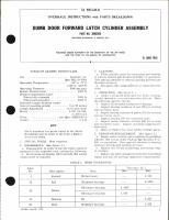 Overhaul Instructions with Parts Breakdown for Bomb Door Forward Latch Cylinder Assembly Part No. 300020D