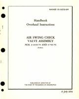 Overhaul Instructions for Air Swing Check Valve Assembly Part No. 2-2444 and 3-744 