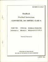 Overhaul Instructions for 200 Ampere Class A Converter - Part 28VS200Y-13 - Type MS28126-1