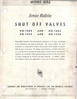 Service Bulletin for Shut Off Valves - 1262, 1264, 1354 and 1356 
