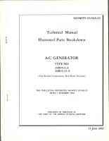 Illustrated Parts Breakdown for AC Generator - Types 28B95-9-A and 28B95-15-A