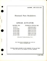Illustrated Parts Breakdown for Linear Actuator - Models M-2975, M-2975M2, M-2975M3, M-2975M4, M-2975M5, and M-2975M6