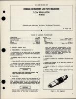 Overhaul Instructions w Parts Breakdown for Flow Regulator - 196-8-3.5H