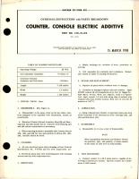 Overhaul Instructions with Parts Breakdown for Console Electric Additive Counter - Part C10-31-312