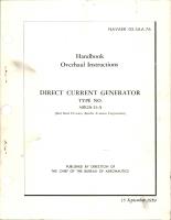 Overhaul Instructions for Direct Current Generator - Type 30E20-11-A