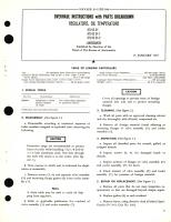 Overhaul Instructions with Parts Breakdown for Regulators, oil Temperature 87242-24 