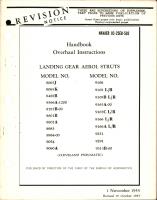 Revision to Overhaul Instructions for Landing Gear Aerol Struts