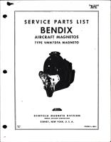 Service Parts List for Bendix Type VMN7DFA Magnetos 