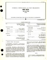 Overhaul Instructions with Parts Breakdown for Vent Valve Part No. HV-7810 