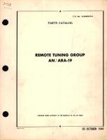 Parts Catalog for Remote Tuning Group AN ARA-19