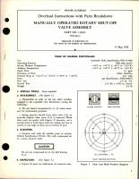 Overhaul Instructions with Parts for Manually Operated Rotary Shut Off Valve Assembly - Part 113655