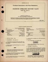 Overhaul Instructions with Parts Breakdown for Solenoid Operated Shutoff Valve - Part AF15C-4 