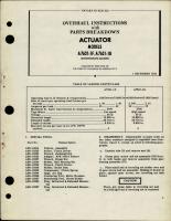 Overhaul Instructions with Parts Breakdown for Actuator - Models A7621-1F and A7621-1G