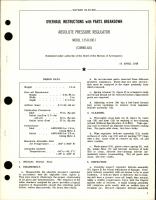 Overhaul Instructions with Parts Breakdown for Absolute Pressure Regulator - Model 135-D-200-1