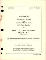 Operation, Service and Overhaul Instructions with Parts for Starter Timer Control Model HY-51