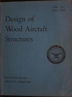 Design of Wood Aircraft Structures