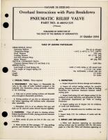 Overhaul Instructions with Parts Breakdown for Pneumatic Relief Valve - Part A-40052-325