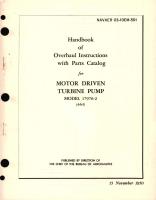 Overhaul Instructions with Parts Catalog for Motor Driven Turbine Pump Model 17976-2 