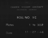 Manufacturer's drawing for Chance Vought F4U Corsair. Drawing number CORSAIR ROLL XC