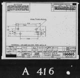 Manufacturer's drawing for Lockheed Corporation P-38 Lightning. Drawing number 196695