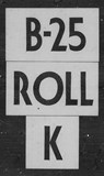 Manufacturer's drawing for North American Aviation B-25 Mitchell Bomber. Drawing number B-25 ROLL K