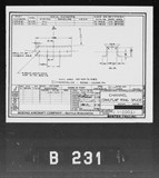 Manufacturer's drawing for Boeing Aircraft Corporation B-17 Flying Fortress. Drawing number 1-20021