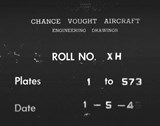 Manufacturer's drawing for Chance Vought F4U Corsair. Drawing number CORSAIR ROLL XH
