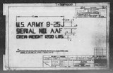 Manufacturer's drawing for North American Aviation B-25 Mitchell Bomber. Drawing number 108-00017