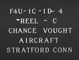 Manufacturer's drawing for Chance Vought F4U Corsair. Drawing number CORSAIR REEL C