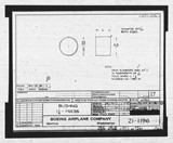 Manufacturer's drawing for Boeing Aircraft Corporation B-17 Flying Fortress. Drawing number 21-1196