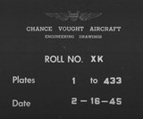 Manufacturer's drawing for Chance Vought F4U Corsair. Drawing number CORSAIR ROLL XK