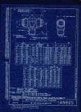 Manufacturer's drawing for Generic Parts - Aviation Standards. Drawing number an825