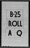 Manufacturer's drawing for North American Aviation B-25 Mitchell Bomber. Drawing number B-25 ROLL AQ