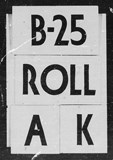 Manufacturer's drawing for North American Aviation B-25 Mitchell Bomber. Drawing number B-25 ROLL AK