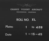 Manufacturer's drawing for Chance Vought F4U Corsair. Drawing number CORSAIR ROLL XL