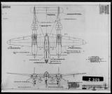 Manufacturer's drawing for Lockheed Corporation P-38 Lightning. Drawing number 198980