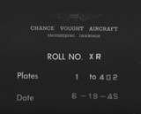 Manufacturer's drawing for Chance Vought F4U Corsair. Drawing number CORSAIR ROLL XR
