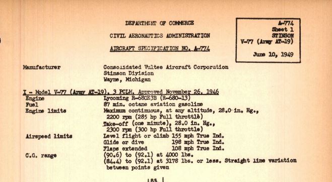 AT-19 Aircraft Specifications